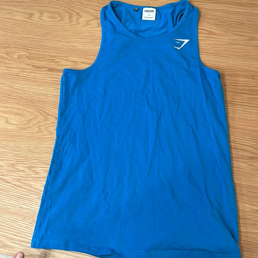 Teal GymShark gym shirt. TEAL. good condition tank top